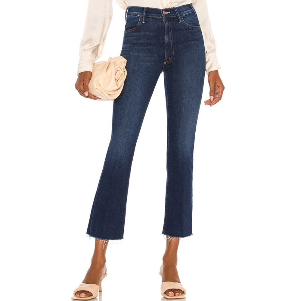 MOTHER The Hustler Ankle Fray Jeans in Home Movies Size 26